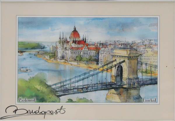 Budimpešta – Nepoznati autor, Akvarel (10 x 14,5), 2014. godina