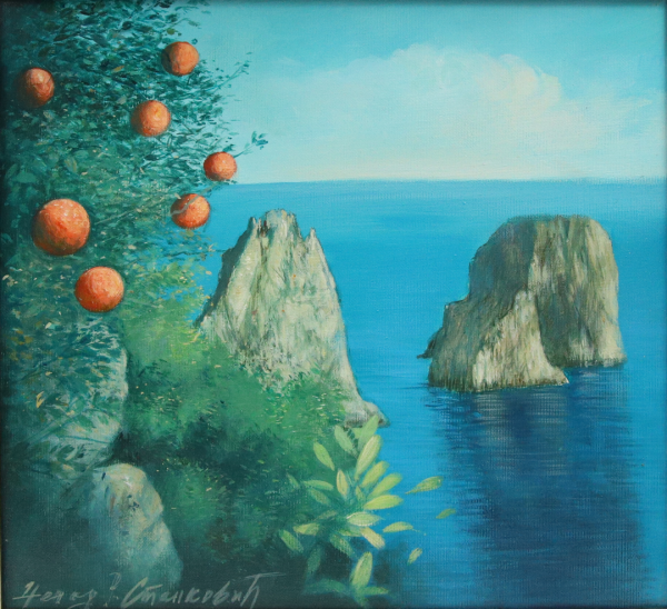 Mandarine  – Nenad Stanković, Ulje na platnu (28,5 x 26,5), 2023. godina