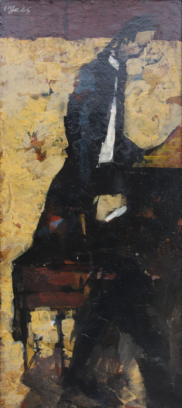 Pijanista – Aleksandar Jeremić Cibe, Ulje na tvrdoj podlozi (45 x 99), 1965. godina