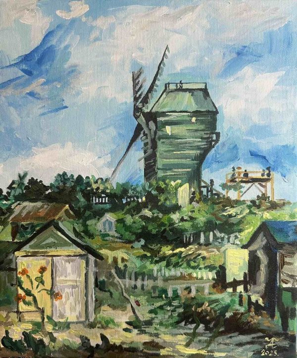 Reprodukcija Van Gogh- ,,Le Moulin le Blite-fin” - Aleksandra Gajić, 2025. godina