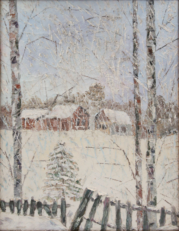 Ruska zima – Nepoznati autor, Ulje na platnu (30 x 40), 1990. godina