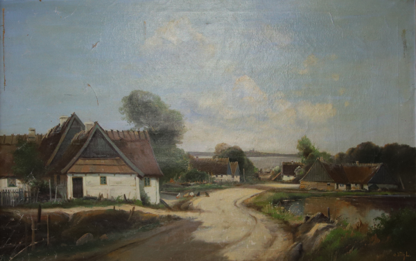 Seoska varoš – Austrijski slikar, Ulje na platnu (87 x 57), 1900. godina