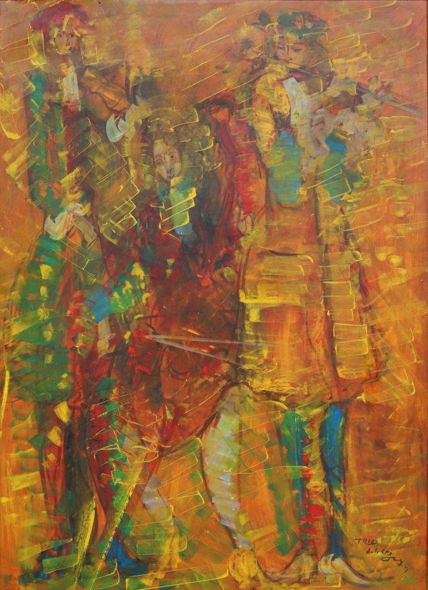 Trio – Aleksandar Jeremić Cibe, Ulje na tvrdoj podlozi (67 x 84), 1974. godina