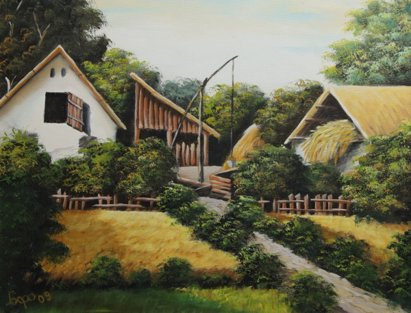 Vojvođanski motiv – Boro Stevanović, Ulje na platnu (50 x 40), 2009. godina