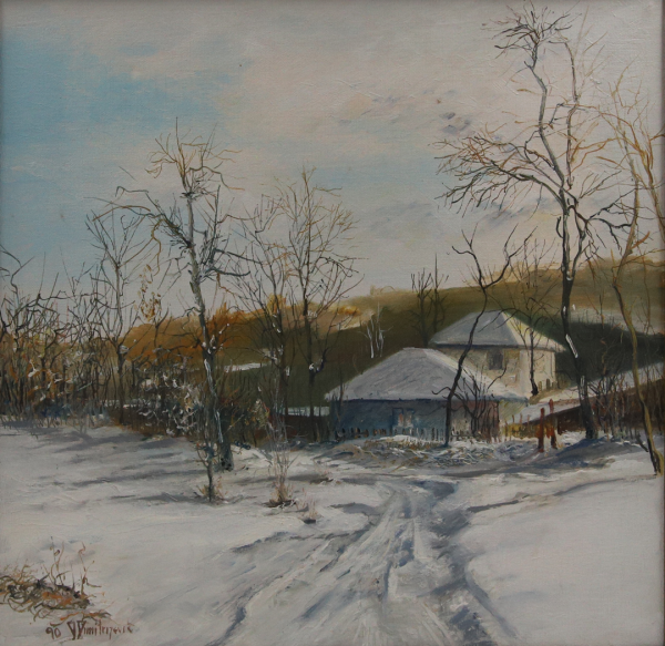 Zima – Dimitrijević, Ulje na platnu (40 x 40), 1990. godina